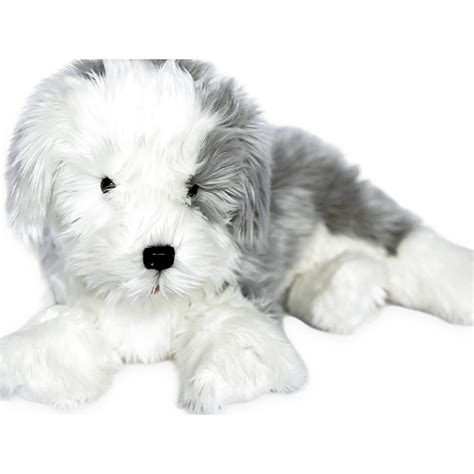 "Auswella 30"" Plush Old English Sheepdog Stuffed Animal in Grey and ...