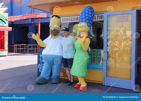 Simpsons At Universal Studios Hollywood Editorial Stock Image - Image ...