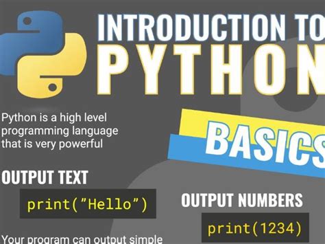 Introduction To Python Poster 1 Teaching Resources