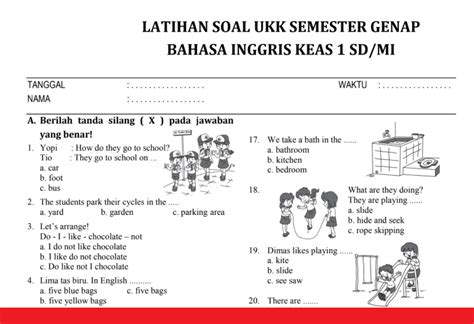 Contoh Soal Arrange Bahasa Inggris Kelas 6 Sd Prettyplm