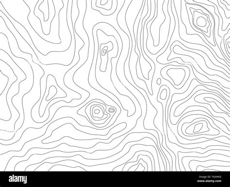 Mapa abstracto vector patrón con líneas onduladas blanco y negro línea