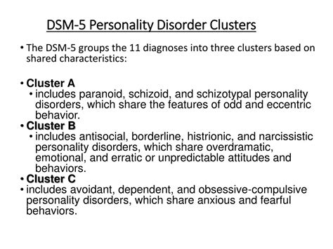 Ppt Personality Disorders Powerpoint Presentation Free Download Id