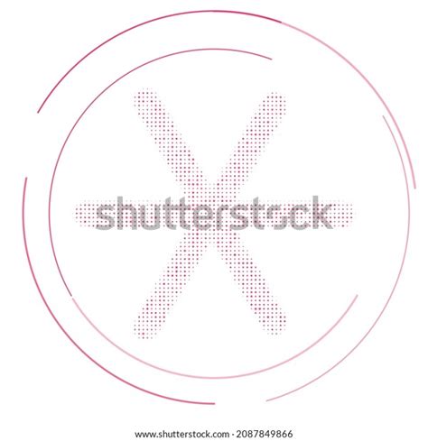 Astrological Sextile Symbol Filled Pink Dots Stock Vector Royalty Free 2087849866 Shutterstock