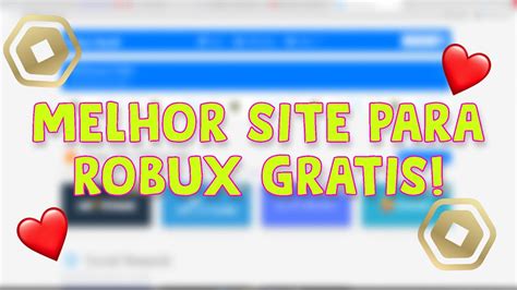 MELHOR SITE PARA GANHAR ROBUX GRATIS YouTube