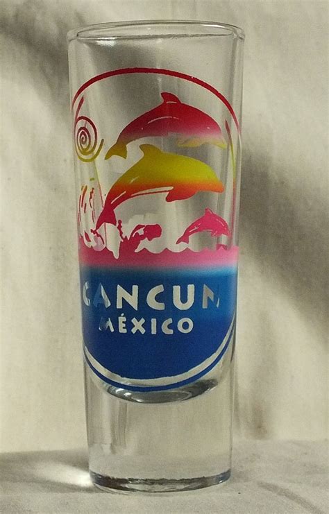 Cancun Mexico Tall Shot Glass