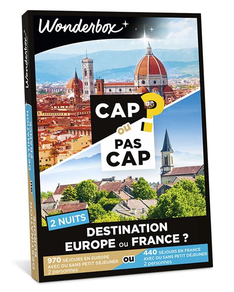 Coffret Cadeau CAP OU PAS CAP Destination Europe Ou France Wonderbox