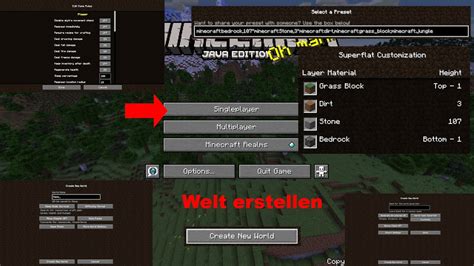 Wie Erstelle Ich Eine Welt In Minecraft Alle Einstellungen Youtube