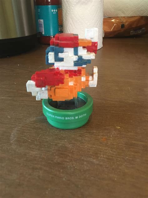 Made this custom Mario amiibo a while ago : r/amiibo