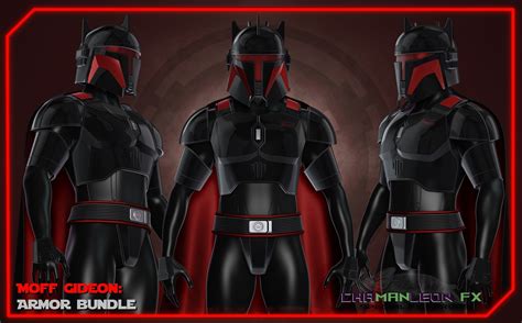 Moff Gideon Beskar Armor Bundle Mandalorian Cosplay D Model D