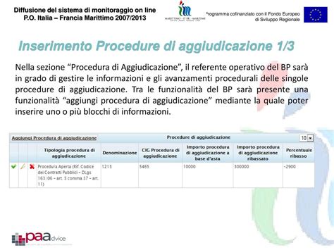 Programma Cofinanziato Con Il Fondo Europeo Di Sviluppo Regionale Ppt