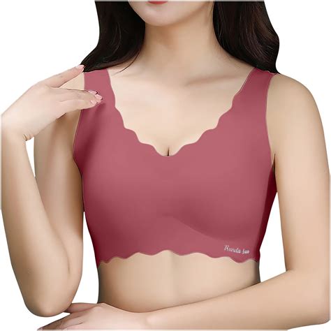 Mallwal Sport Bra Women Full Coverage Bra Feature V Neck Longline Bra Style W 376 Wine Xxl