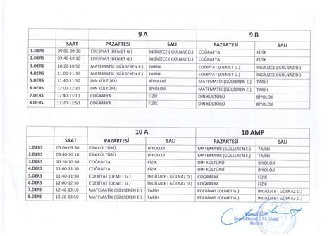 7 HAZİRAN 2021 TÜM SINIFLARIMIZIN DERS PROGRAMI Kasım Ekenler Çok