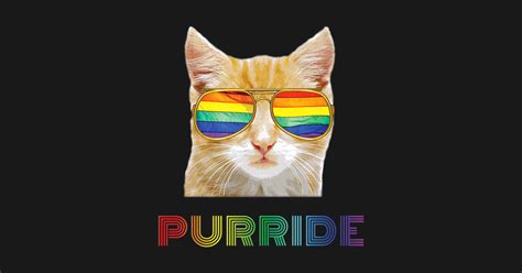 PURRIDE GAY PRIDE CAT RAINBOW FLAG LGBT Purride Gay Pride Cat Rainbow