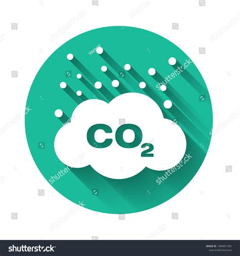 White Co Emissions Cloud Icon Isolated Stock Vector Royalty Free