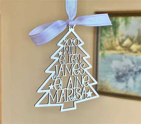 Personalised Christmas Tree, Custom Name Ornament, Custom Laser Cut ...