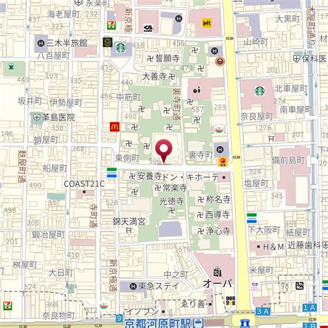 京都府京都市中京区裏寺町通六角下る西入裏寺町 の地図 Mapfan