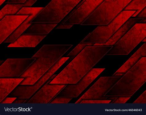 Dark red grunge tech geometric abstract background