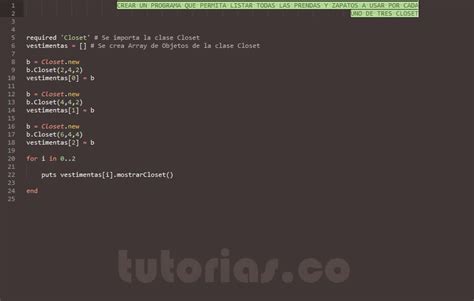 POO Ruby Consulta Clase Closet Tutorias Co