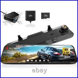 Wolfbox G K Mirror Dash Cam Front And Rear View Dash Cam Free Sd