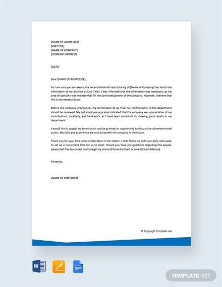 25 Sample Appeal Letter Template Sampletemplatess Sampletemplatess