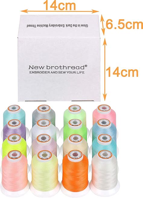 New Brothread 16 Colors Luminary Glow In The Dark Embroidery Etsy