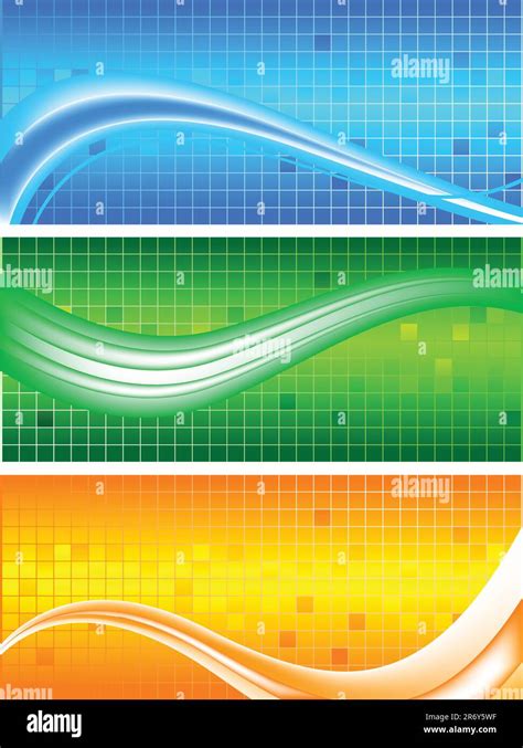 Set Of Abstract Wavy Banners Stock Vector Image And Art Alamy