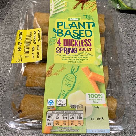 Asda Plant Based Duckless Spring Rolls Reviews Abillion