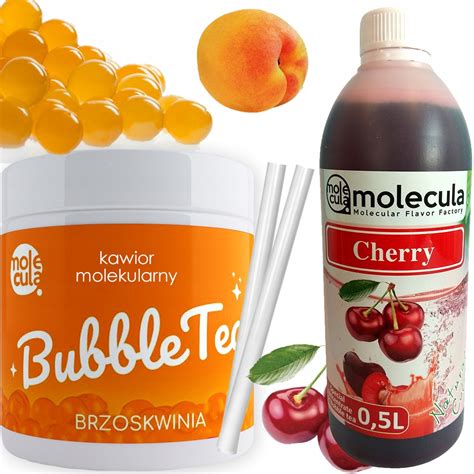 Bubble Tea Zestaw Kulki Brzoskwinia Syrop Wi Nia