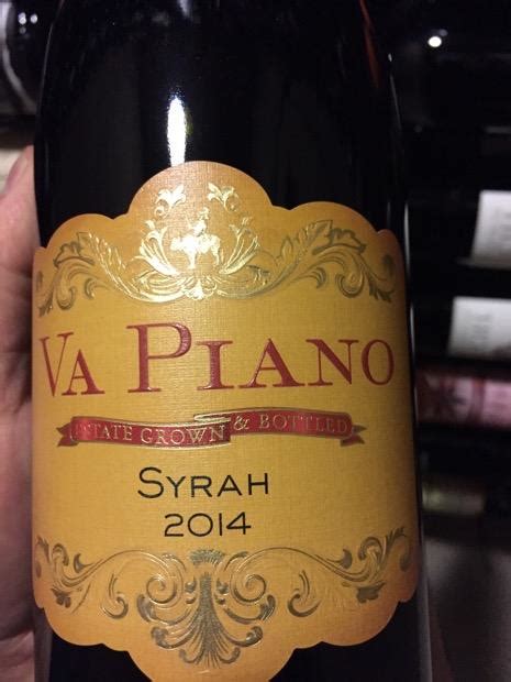 2014 Va Piano Vineyards Syrah Usa Washington Columbia Valley Walla