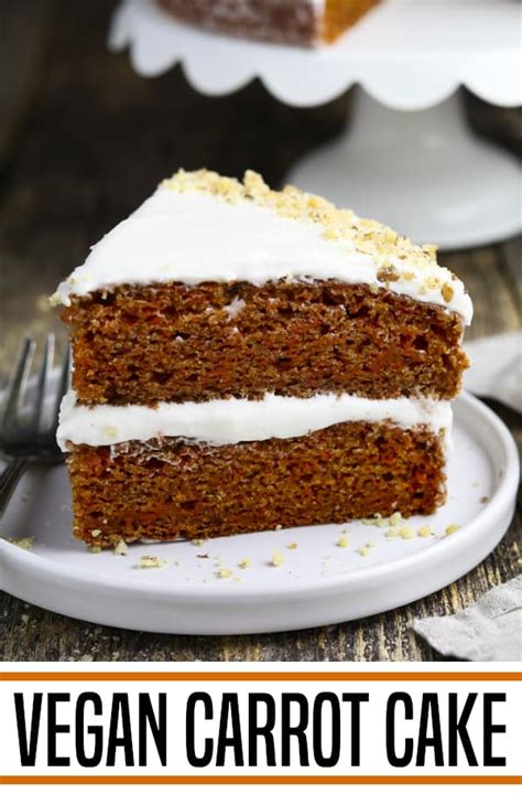 Vegan Carrot Cake with Cream Cheese Frosting - Vegan Huggs