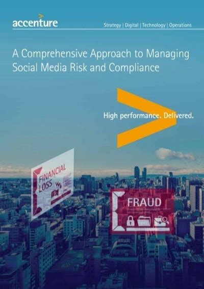 Comprehensive Approach To Managing Social Media Risk Compliance A4 Lr