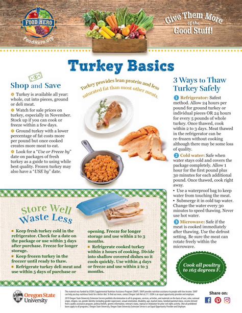 Pdf Turkey Basics Food Hero Turkey Safely Refrigerator Safest