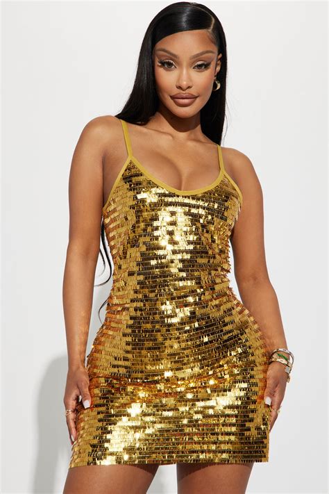 Val Sequin Mini Dress Gold Fashion Nova Dresses Fashion Nova