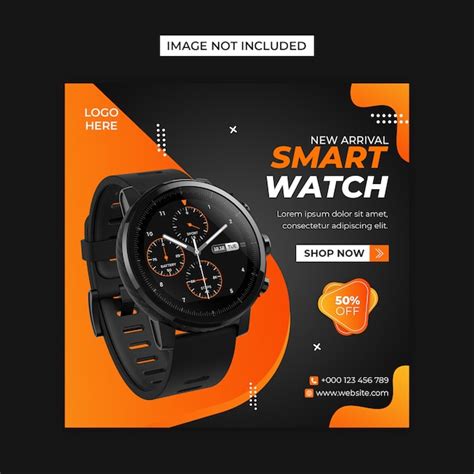 Premium PSD Smart Watch Social Media And Instagram Post Template