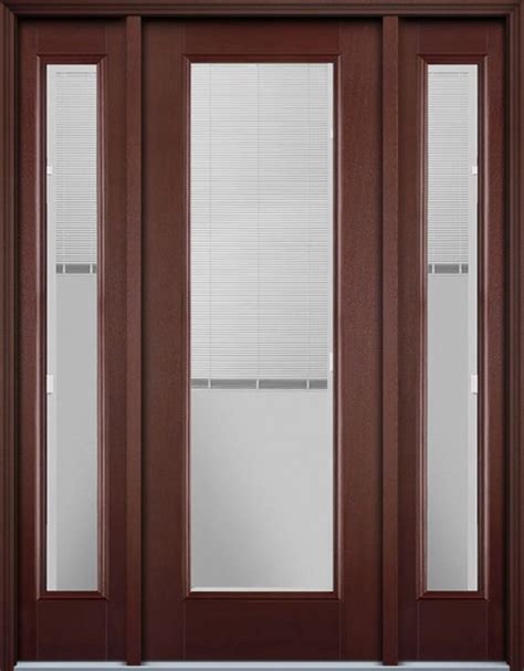 Full Lite Raise Lower Miniblind Modern Storm Guard Mahogany