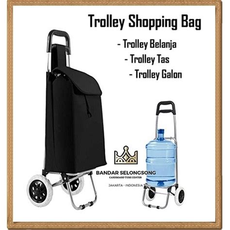 Jual Trolley Shopping Bag Trolley Tas Roda Belanja Troli Galon Pasar