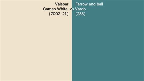 Valspar Cameo White 7002 21 Vs Farrow And Ball Vardo 288 Side By