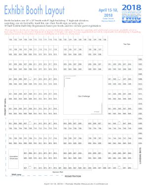 Fillable Online Exhibit Booth Layout Florida Water Resource