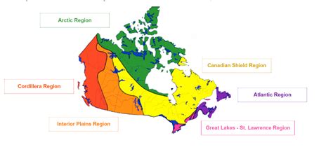 Canada Physical Regions Map