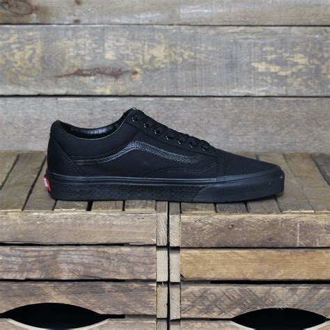 Vans Old Skool Canvas Black Black Bottes Et Baskets