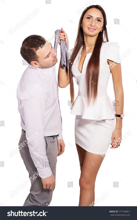 Woman Dominates Man Work Woman Demands Stockfoto 177196961 Shutterstock