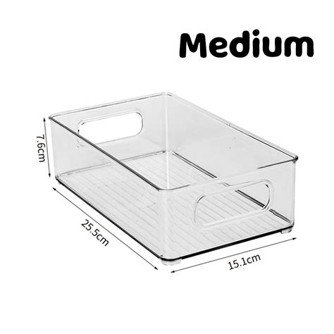 ABS Stackable Food Drawer Transparent Fridge Box With Handle