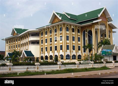 The Lao National Culture Hall In Vietiane Is One Of The Biggest