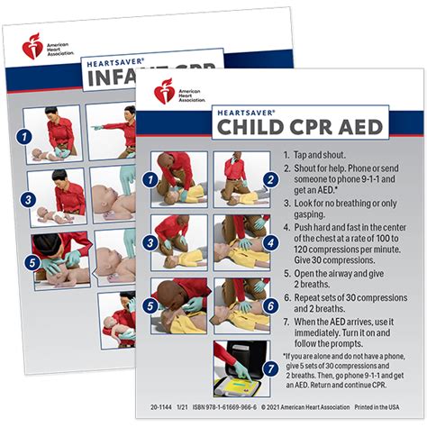 Heartsaver® Child & Infant CPR AED Wallet Cards | AHA