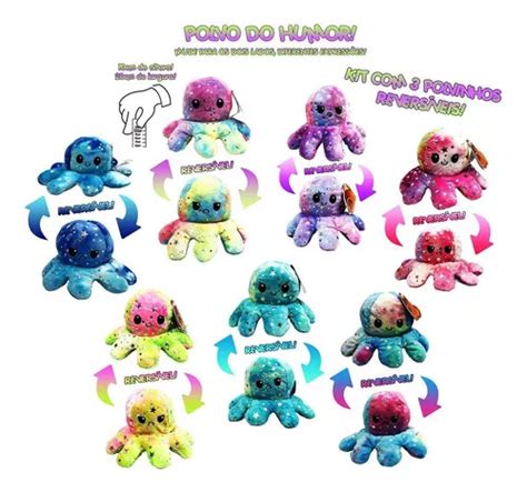 Peluche Pulpo Reversible Tik Tok Kit Polvo Pel Cia Tiktok Revers Vel