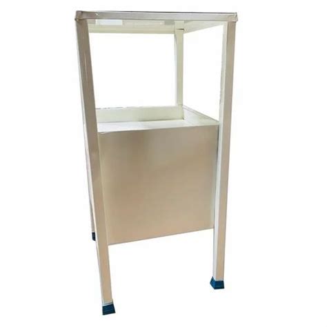 Stainless Steel White Hospital Bedside Locker Polished Size