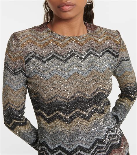 Zig Zag Metallic Knit Sweater In Multicoloured Missoni Mytheresa