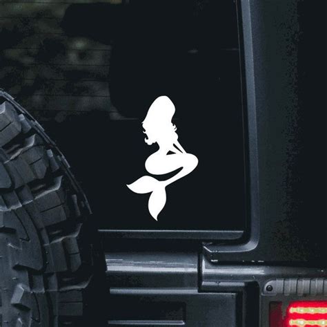 Mermaid Vinyl Decal Sticker Mermaid Decal For Car Mermaid Etsy