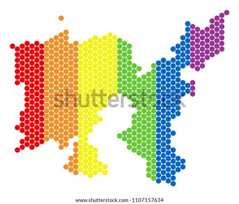 Dotted Lgbt Limnos Greek Island Map Vector De Stock Libre De Regal As