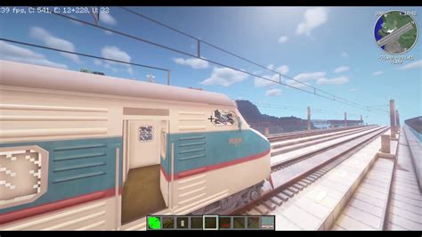 Minecraft Rtm Real Train Mod High Speed Line Update Youtube